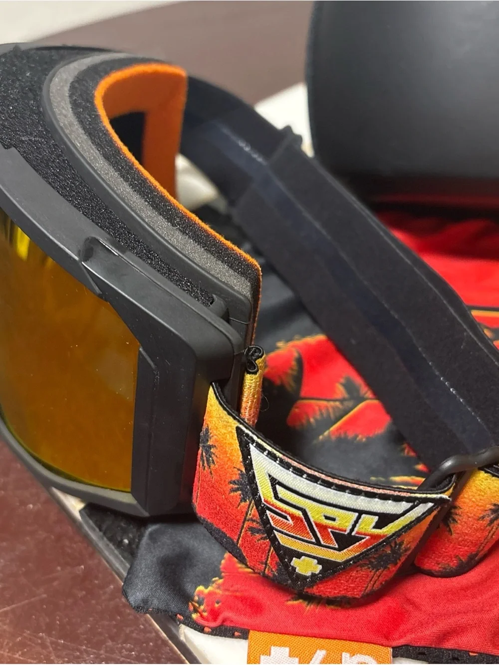 SPY Optic Men's Orange Mirrored Snow Goggles